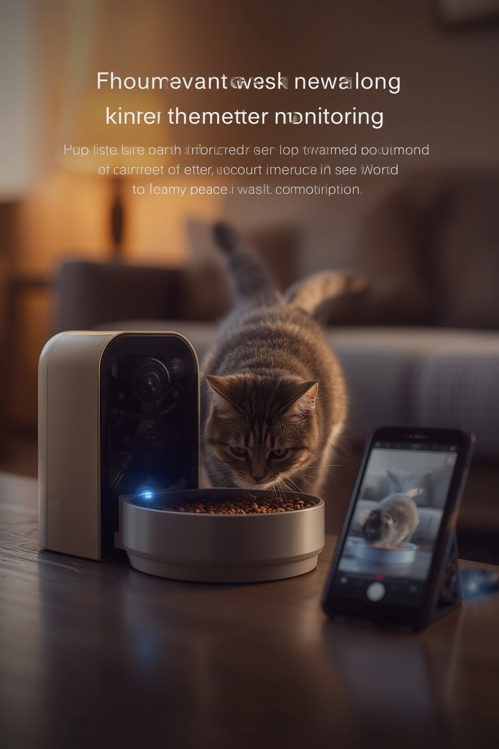 cat feeder in action