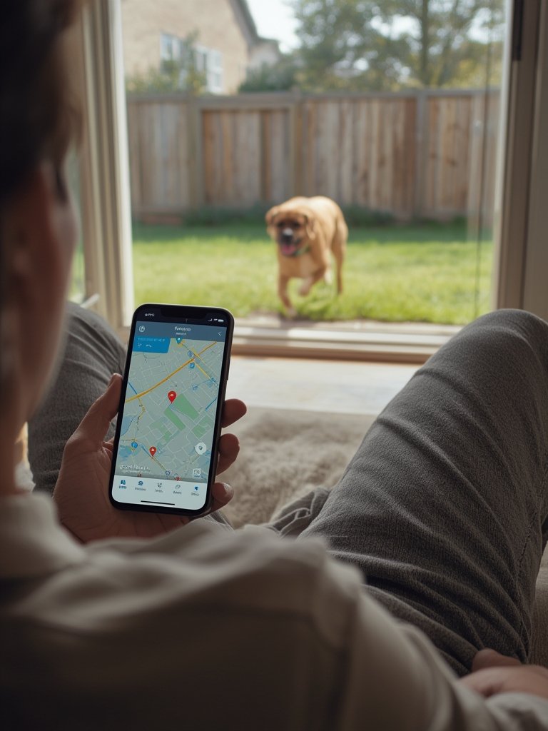 dog tracker in action