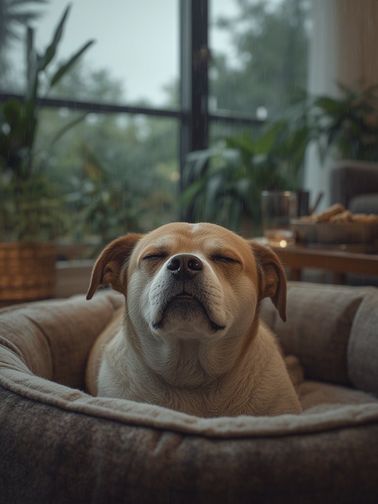 dog calming in action