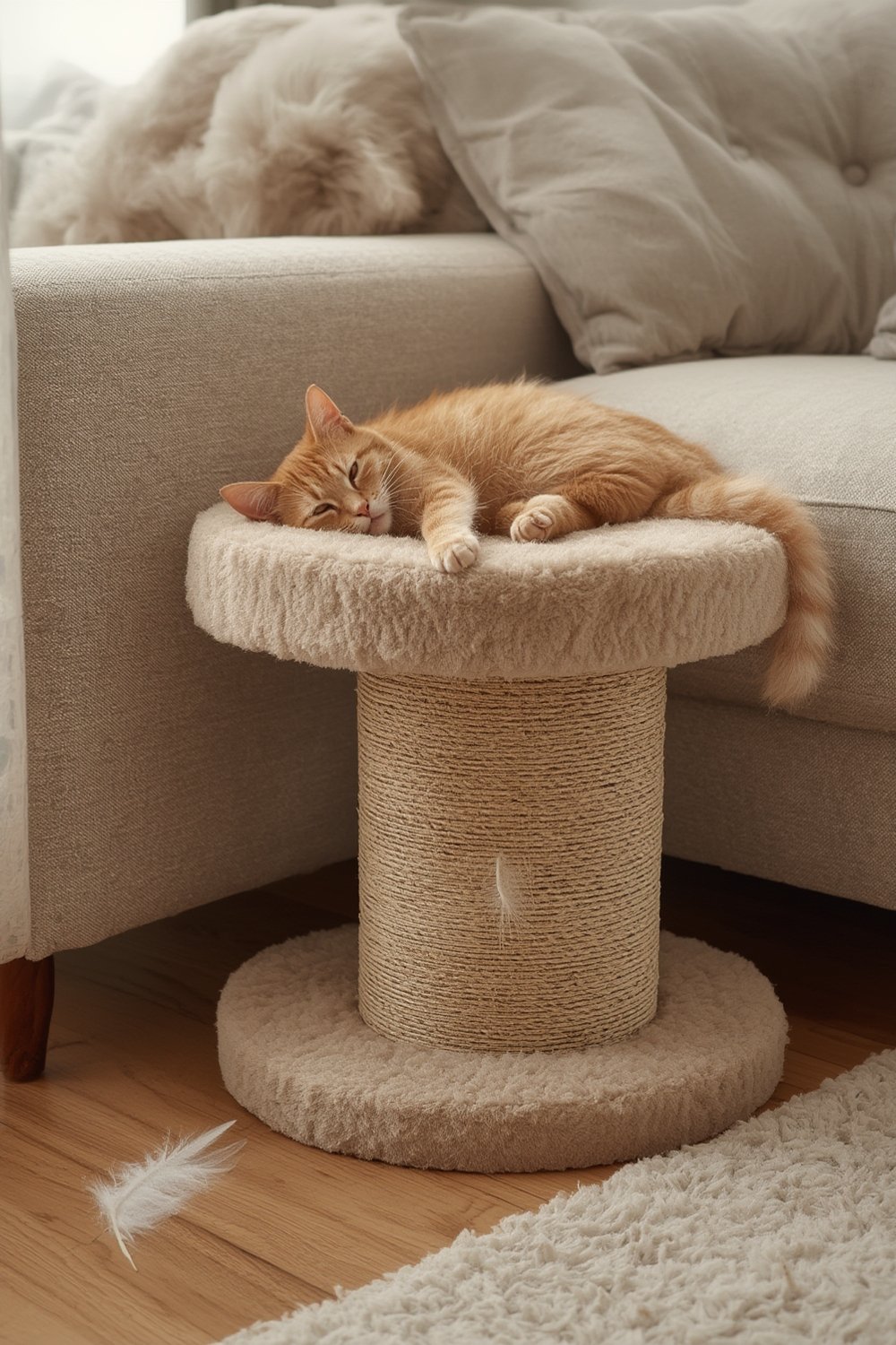 cat scratcher in action