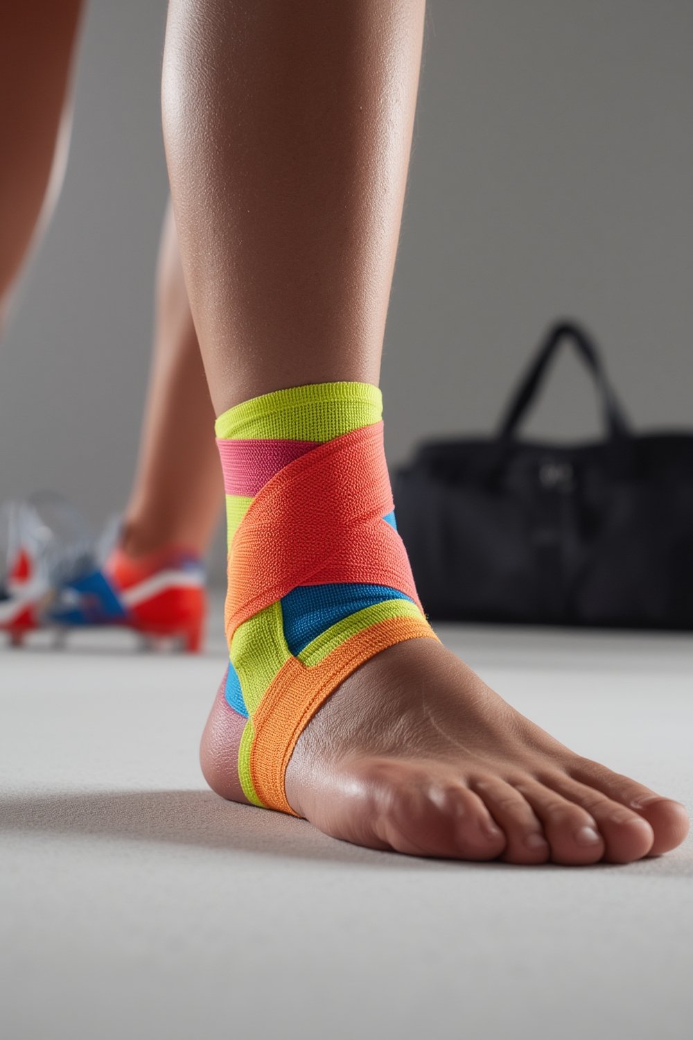 athletic tape in action