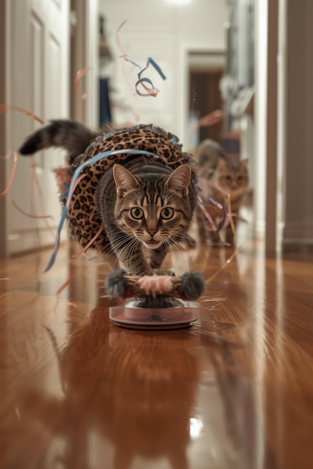 cat toy in action