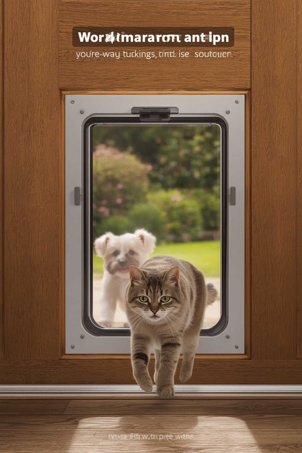 cat door in action