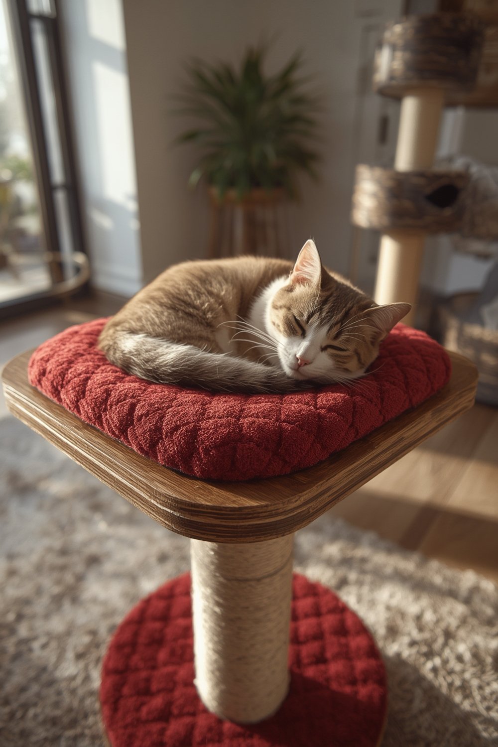 cat perch in action